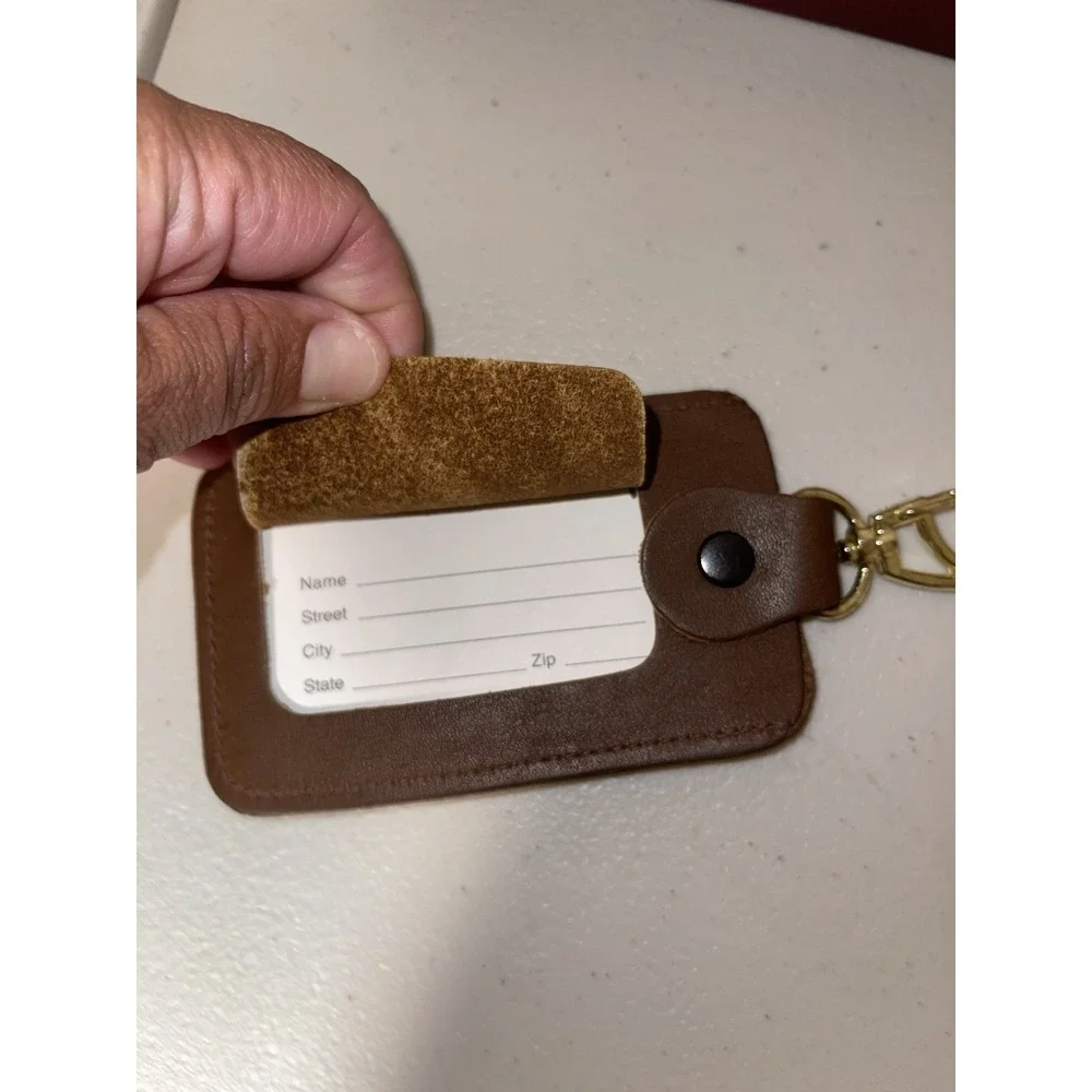 Vintage Leather Luggage‎ Tag Bundle Of 5 Tags -America West Airlines, FLYING
